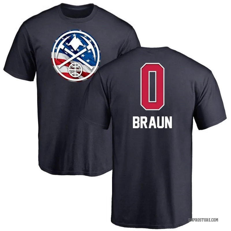 Christian Braun Youth Navy Denver Nuggets Name and Number Banner Wave T-Shirt