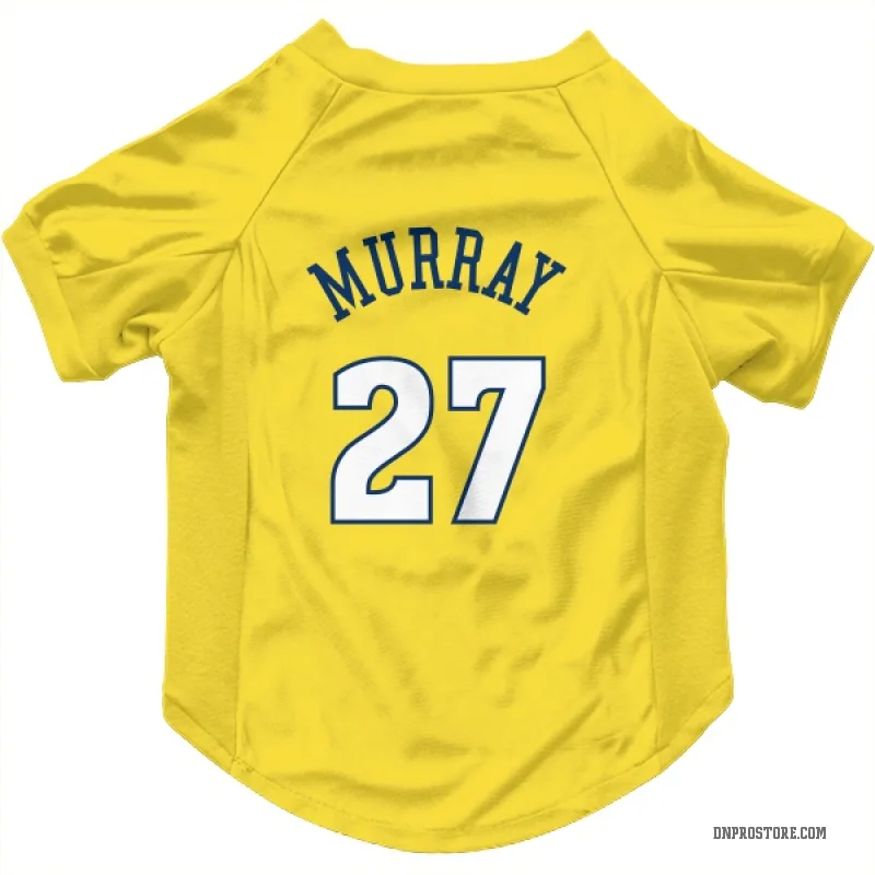 Jamal Murray Gold Denver Nuggets Cat & Dog Pet Jersey