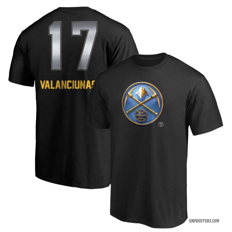 Jonas Valanciunas Men's Black Denver Nuggets Midnight Mascot T-Shirt