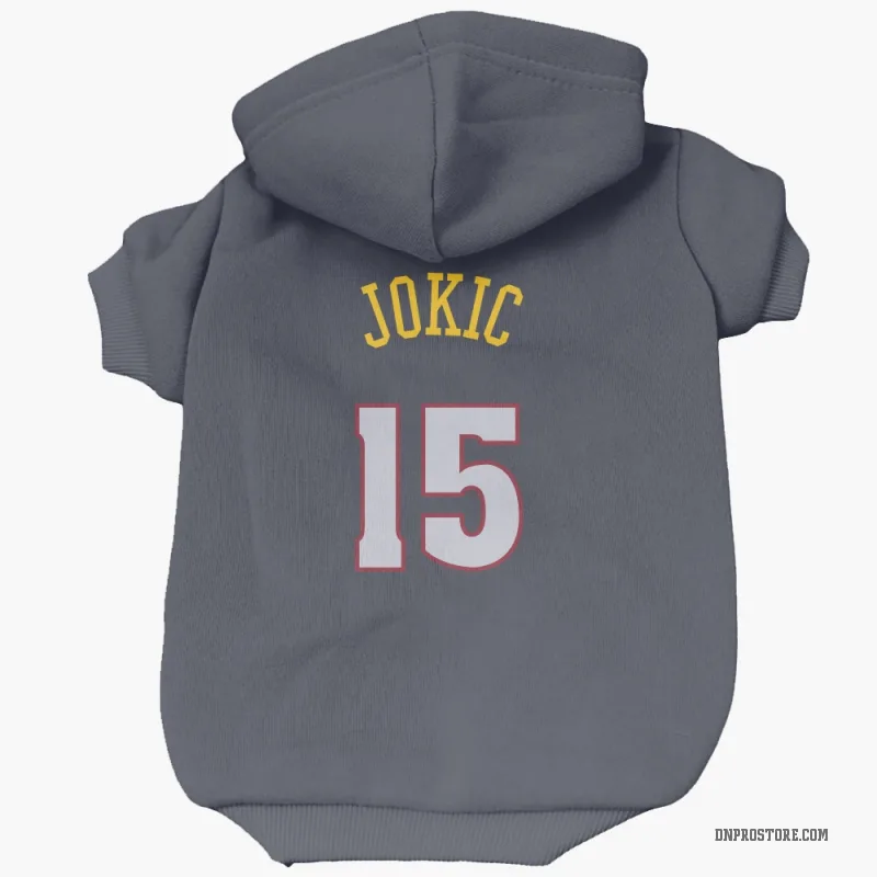 Nikola Jokic Navy Denver Nuggets Cat & Dog Pet Hoodie