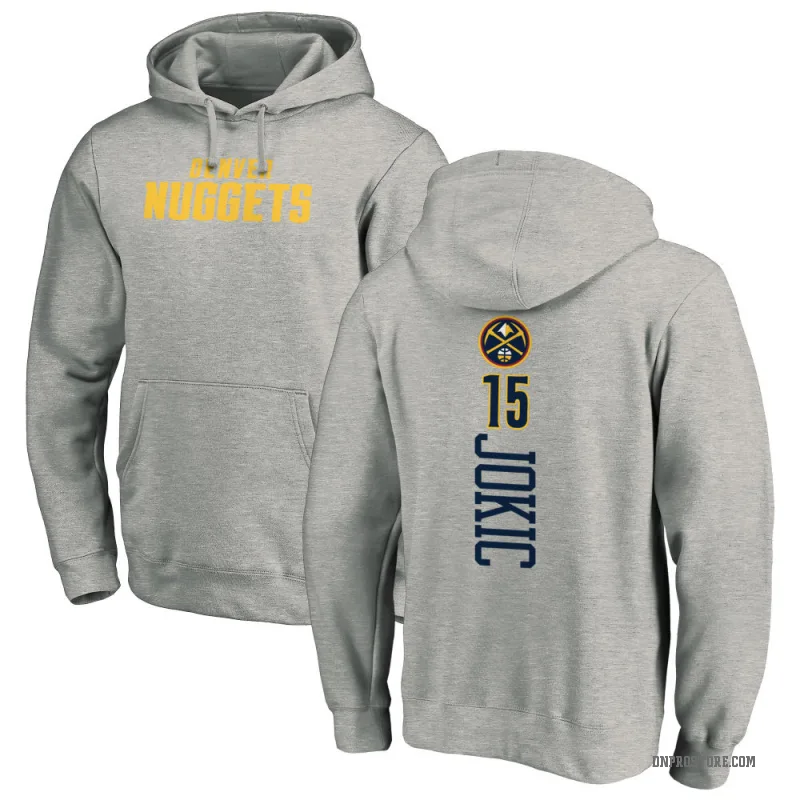 Nikola Jokic Youth Denver Nuggets Branded Ash Backer Pullover Hoodie