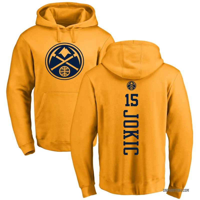 Nikola Jokic Youth Gold Denver Nuggets Branded One Color Backer Pullover Hoodie