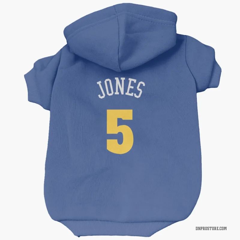 Tyus Jones Blue Denver Nuggets Cat & Dog Pet Hoodie