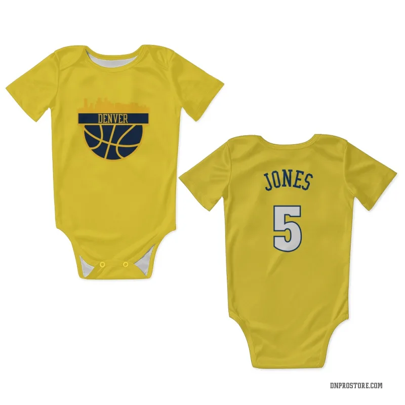 Tyus Jones Gold Denver Nuggets Newborn & Infant Bodysuit