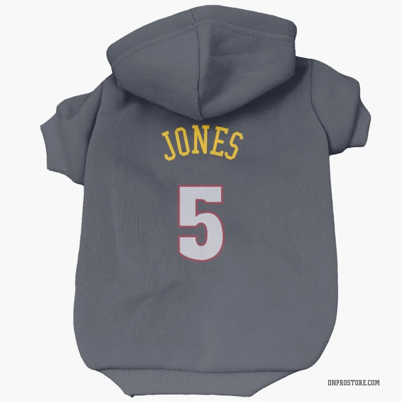 Tyus Jones Navy Denver Nuggets Cat & Dog Pet Hoodie