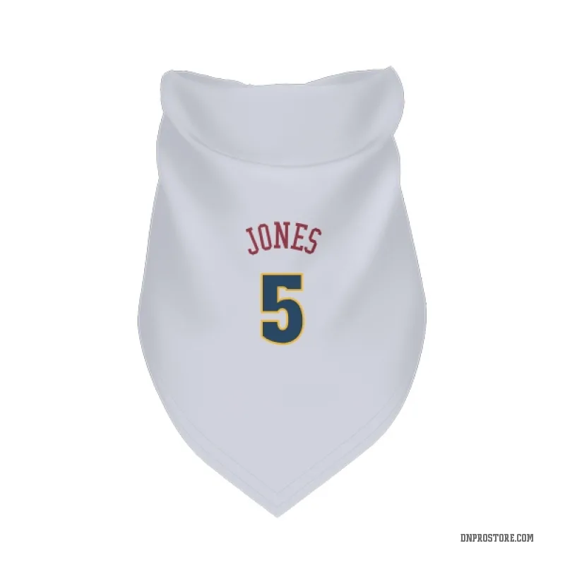 Tyus Jones  White Denver Nuggets  Cat & Dog Pet Bandana