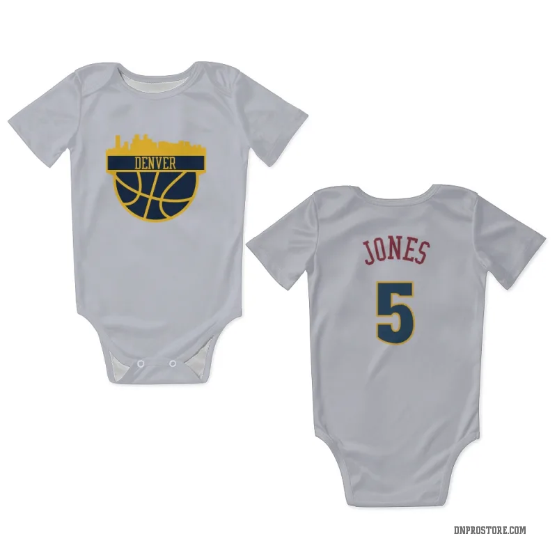 Tyus Jones  White Denver Nuggets  Newborn & Infant Bodysuit