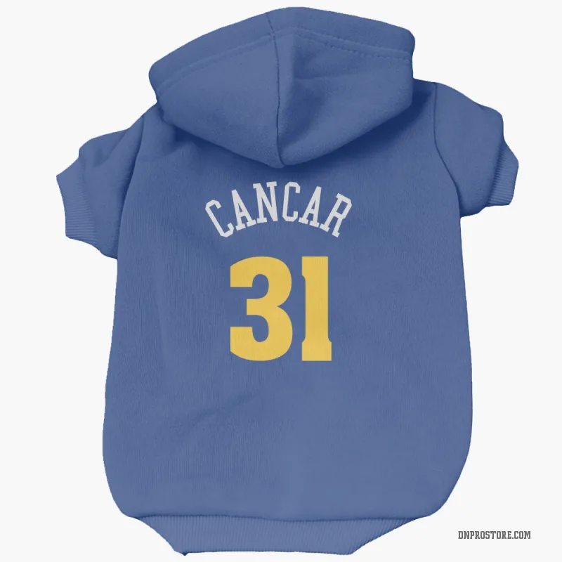 Vlatko Cancar Blue Denver Nuggets Cat & Dog Pet Hoodie